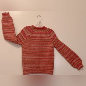 t.la by ANTHROPOLIGIE:size S, horizontal striped: brown, muted peach, red/orange